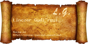 Linczer Györgyi névjegykártya