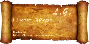 Linczer Györgyi névjegykártya