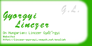 gyorgyi linczer business card